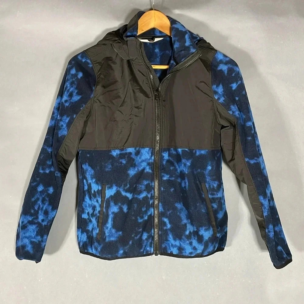 H&M kids 10-12 Fleece lightweight jacket with detachable hood.